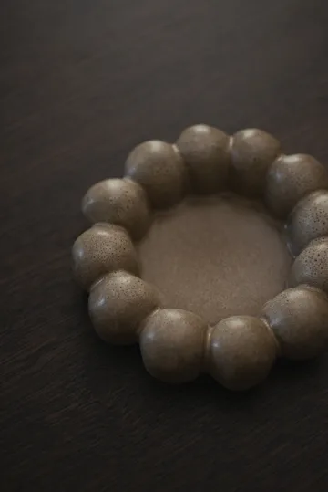 Bright candle tray Ø17 cm - Beige - DBKD