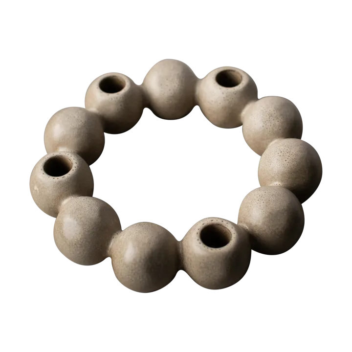 Bright candleholder Ø27 cm - Beige - DBKD