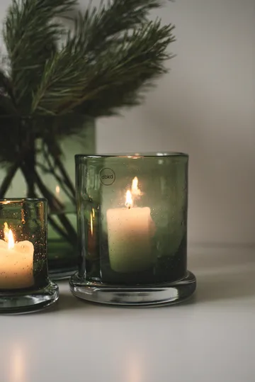 Bubble tealight holder Ø14 cm - Green - DBKD