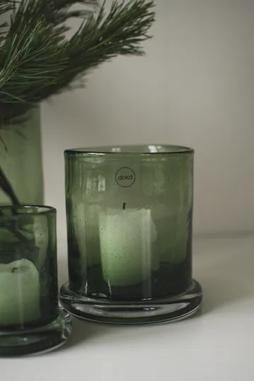 Bubble tealight holder Ø14 cm - Green - DBKD
