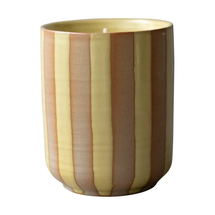 Burn scented candle 60 h - Stripe yellow - DBKD