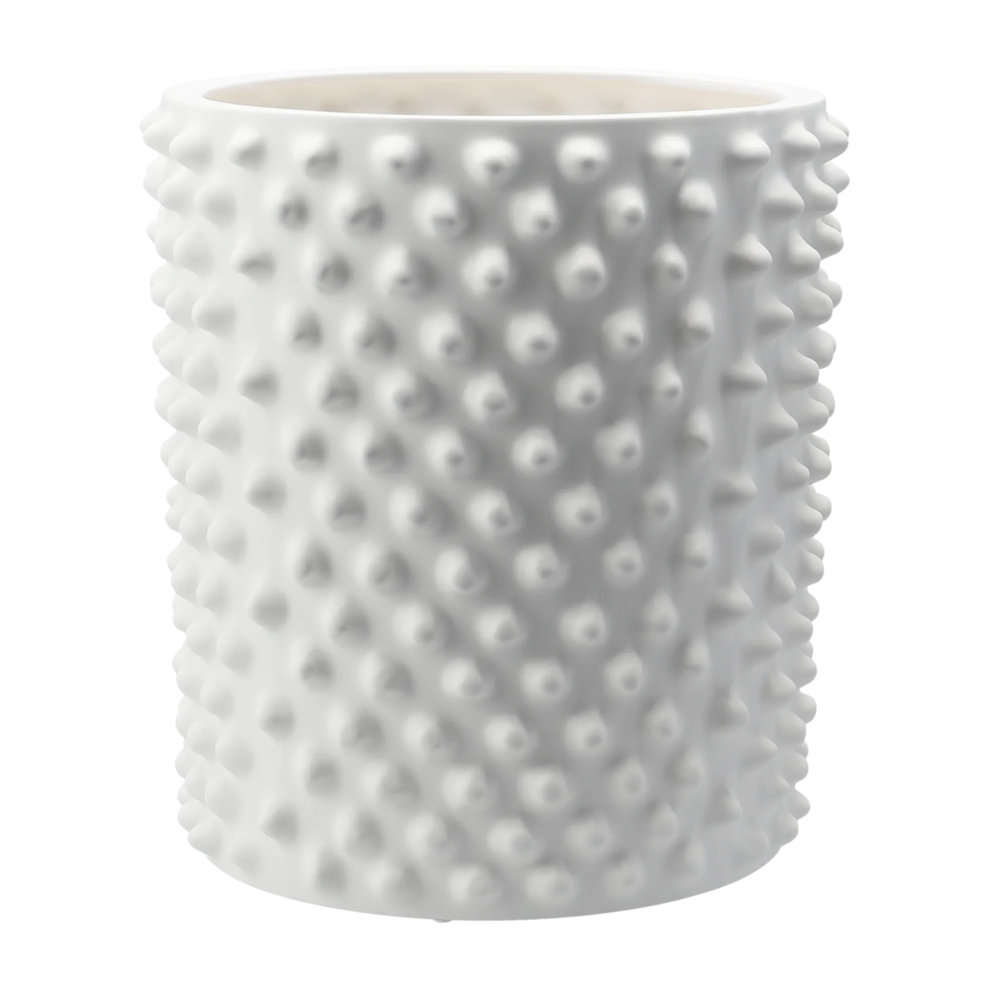 Cloudy flower pot matte white, large DBKD