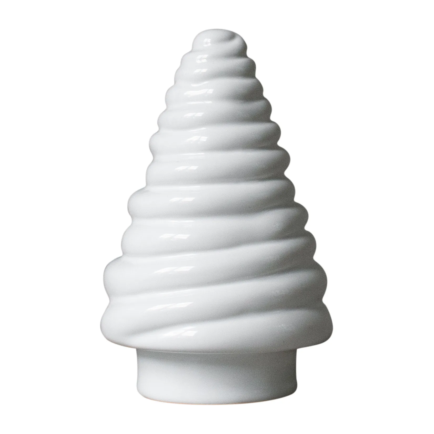Curl tree decorative spruce 13 cm, Shiny white DBKD