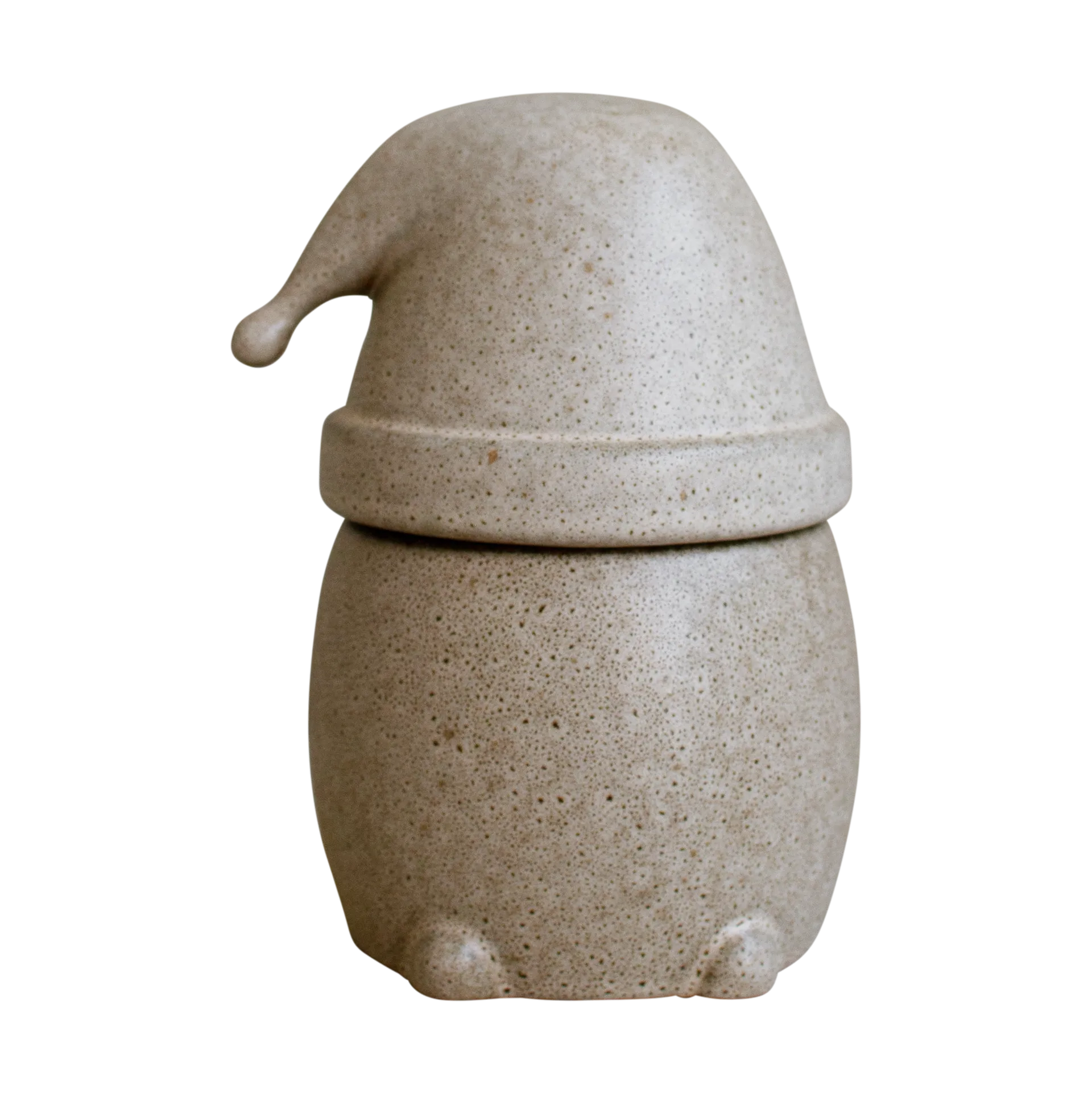 Eating Santa jar with lid large, Beige DBKD
