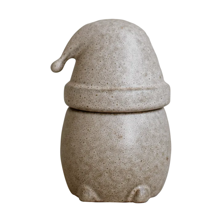 Eating Santa jar with lid small - Beige - DBKD
