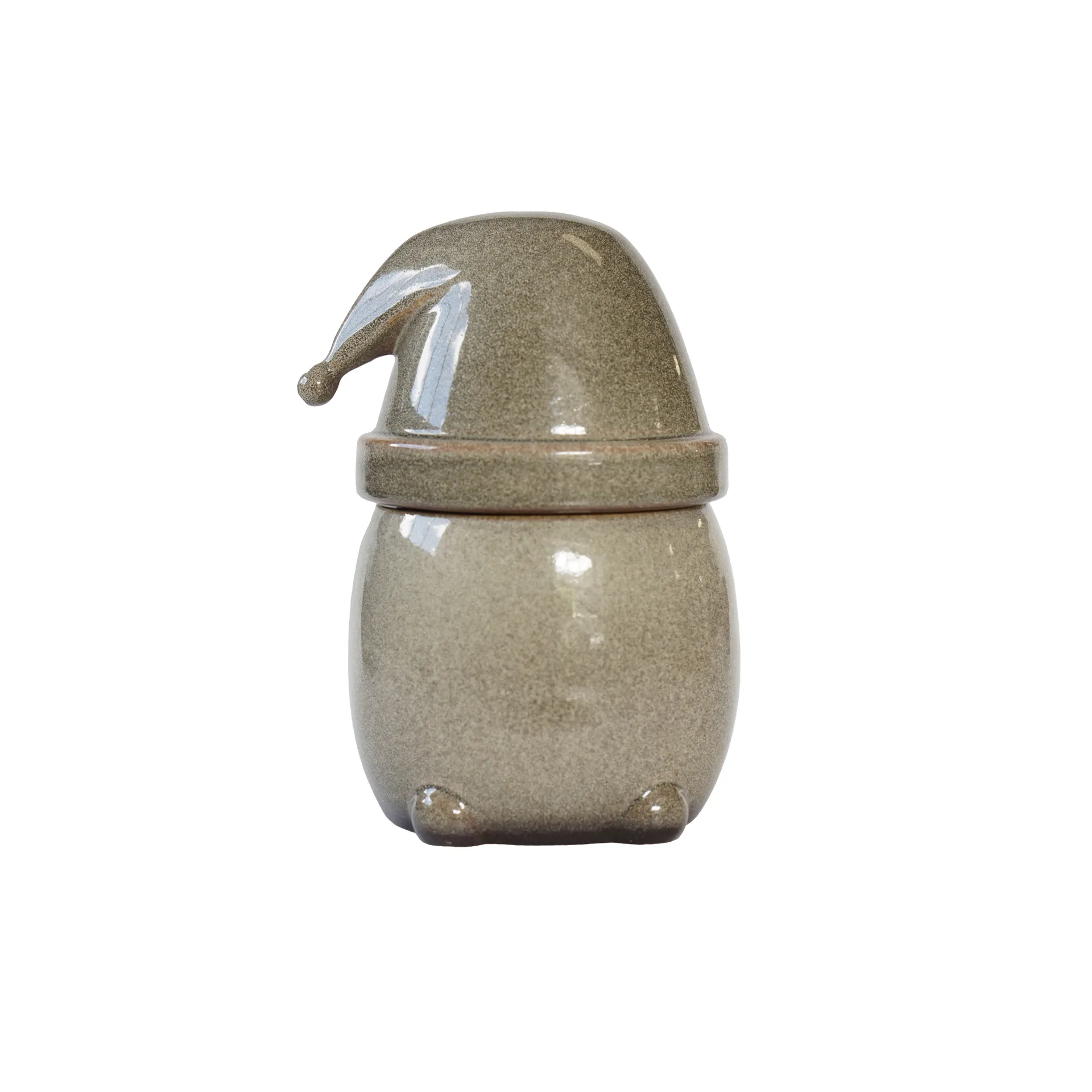 Eating Santa jar with lid small, multi DBKD