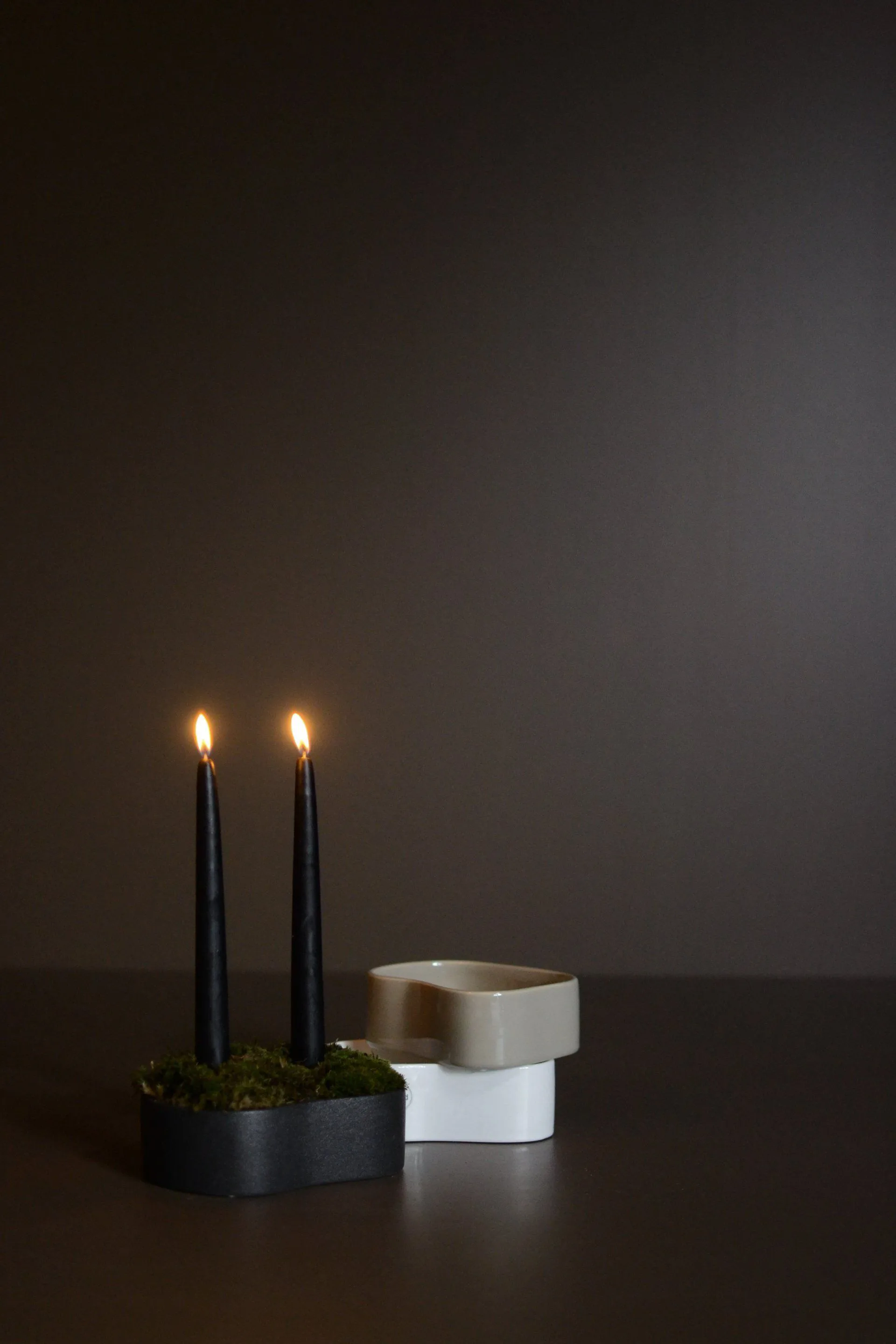 Fill me up candle sticks 15 cm, Shiny white DBKD