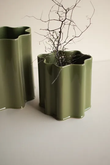 Filter flower pot - Shiny green, Ø18 cm - DBKD