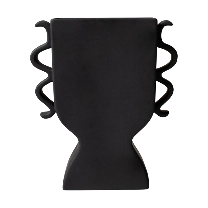 Flat vase 25 cm - Black - DBKD