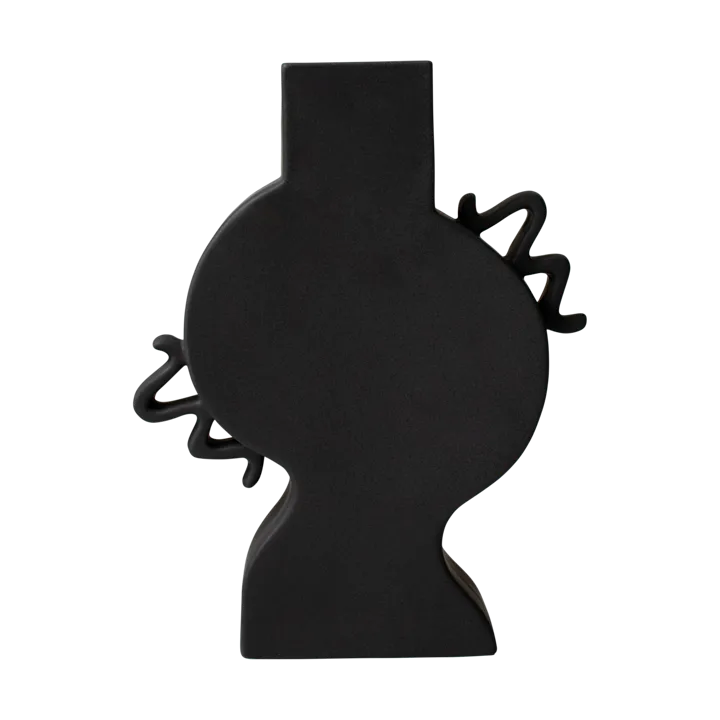 Flat vase 33 cm - Black - DBKD