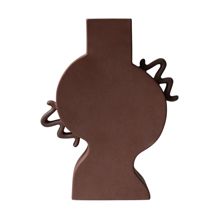 Flat vase 33 cm - Brown - DBKD