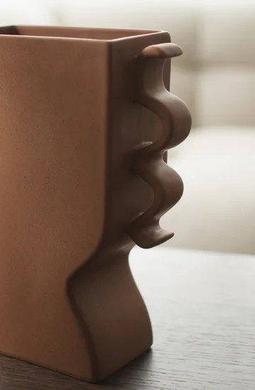 Flat vase 33 cm - Brown - DBKD