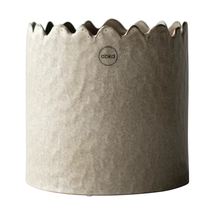 Flowery pot Ø16 cm - Beige - DBKD