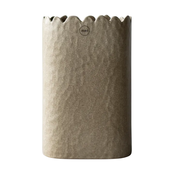 Flowery vase 20 cm - Beige - DBKD