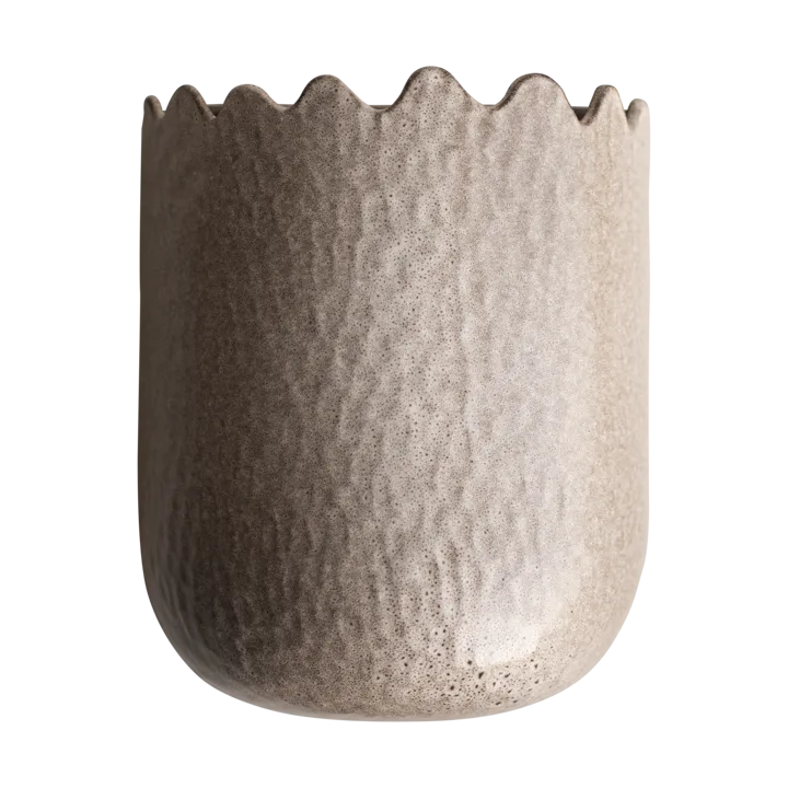Flowery wall pot 24 cm - Beige - DBKD