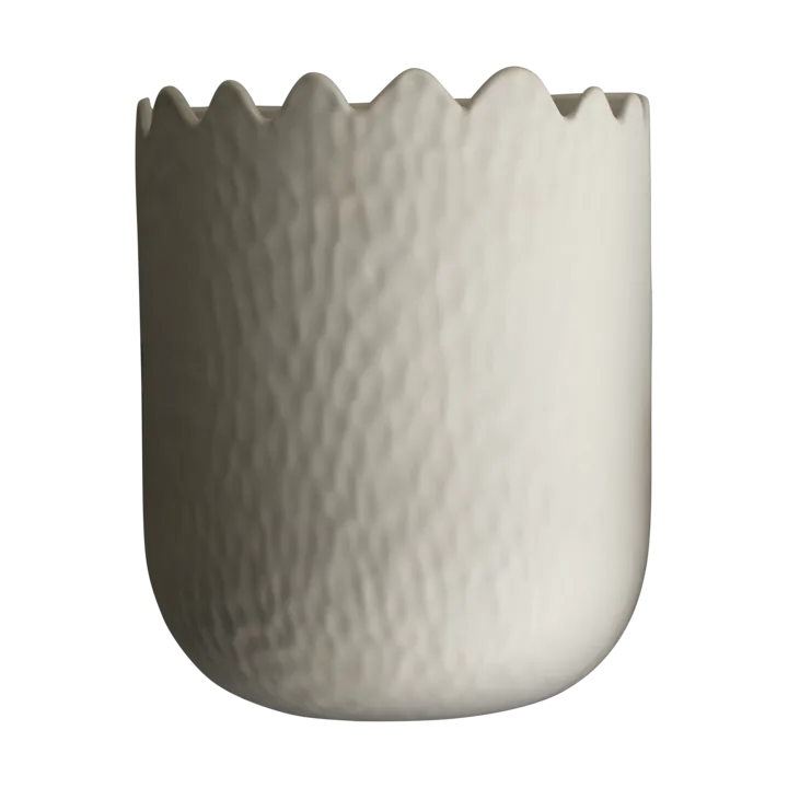 Flowery wall pot 24 cm - Cream - DBKD