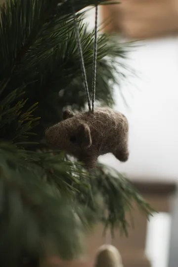 Hanging pig decoration hanger - Beige - DBKD