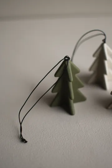 Hanging winter tree 7 cm - Green - DBKD