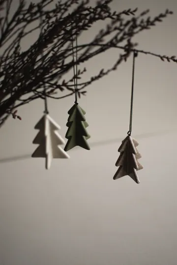 Hanging winter tree 7 cm - Green - DBKD