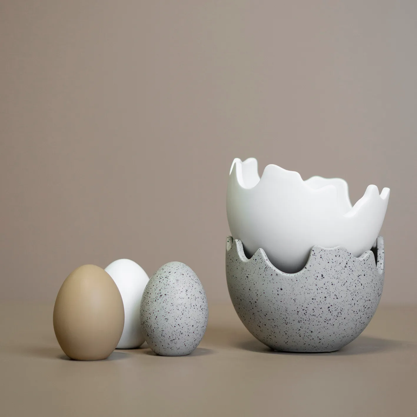Happy Easter bowl egg shell large, white DBKD