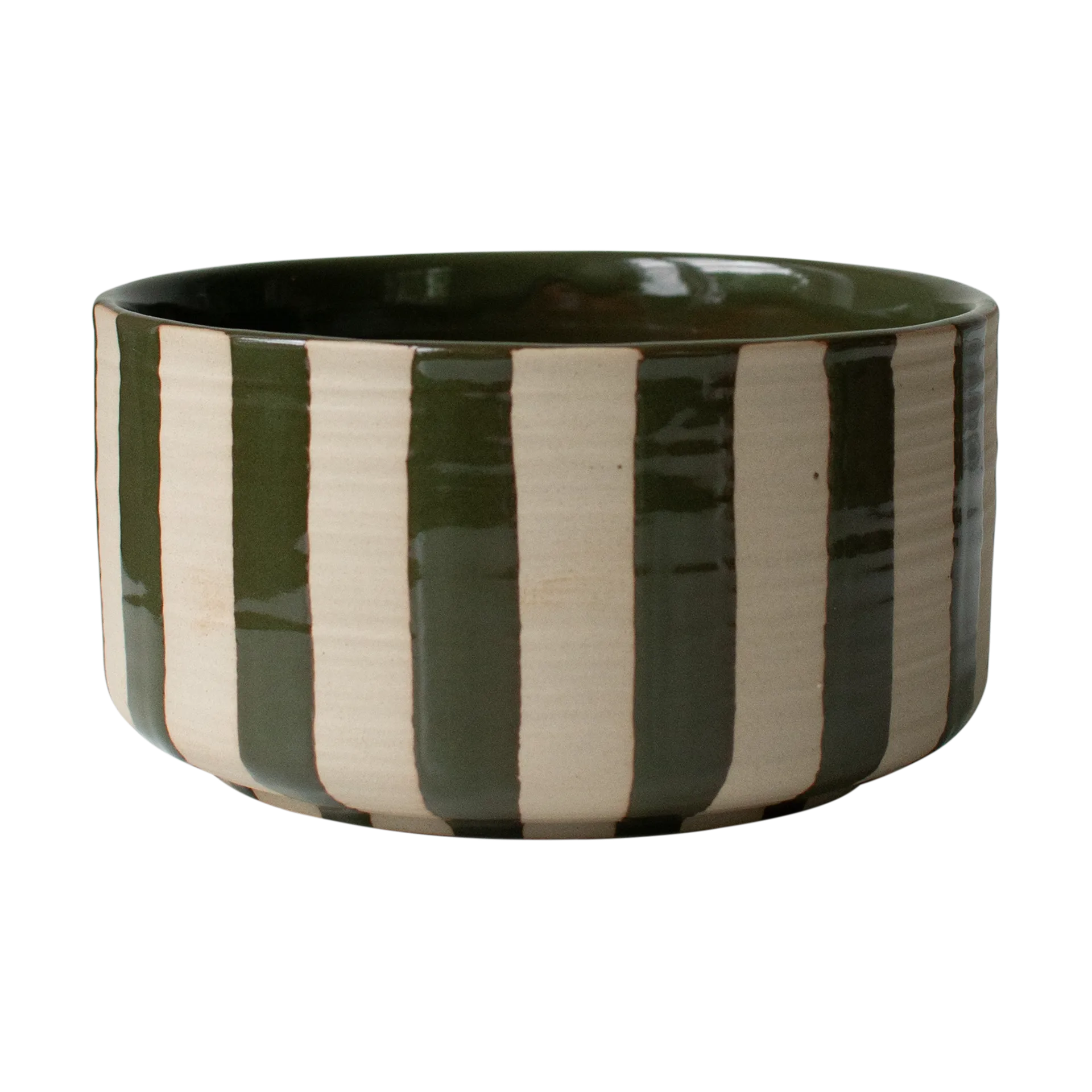 Line decorative bowl Ø16 cm, Stripe Green DBKD