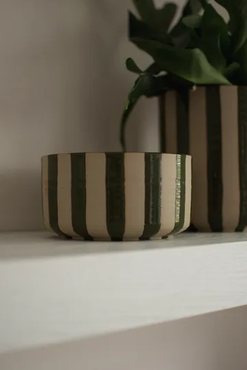 Line decorative bowl Ø16 cm - Stripe Green - DBKD