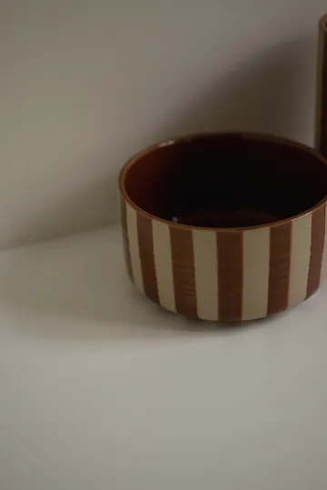 Line decorative bowl Ø16 cm - Stripe nougat - DBKD