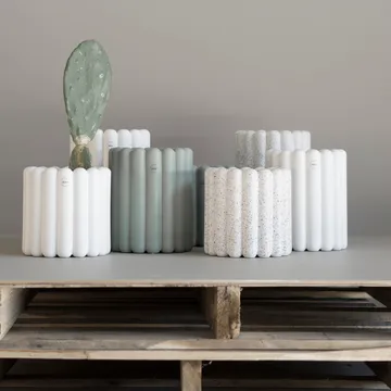 Mist flower pot large Ø19x27 cm - White - DBKD