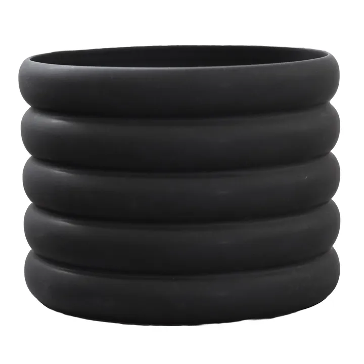 Mud flower pot black - Large, Ø 20 cm - DBKD