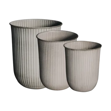 Out stripe flower pot 3-pack - Beige - DBKD