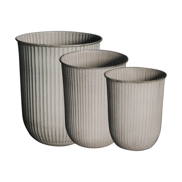 Out stripe flower pot 3-pack - Beige - DBKD