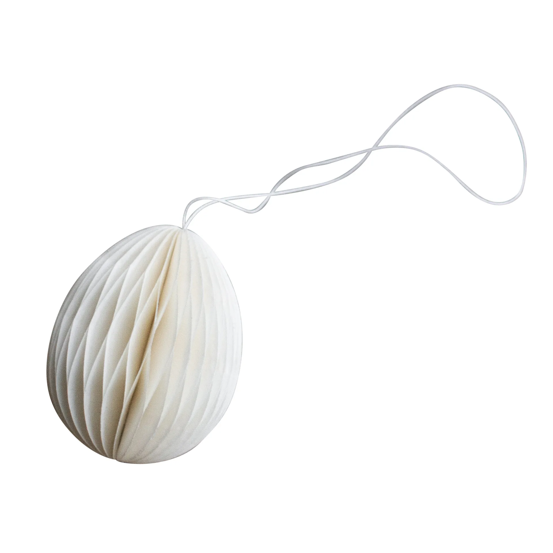 Ovoid Easter decoration paper 7 cm, White DBKD