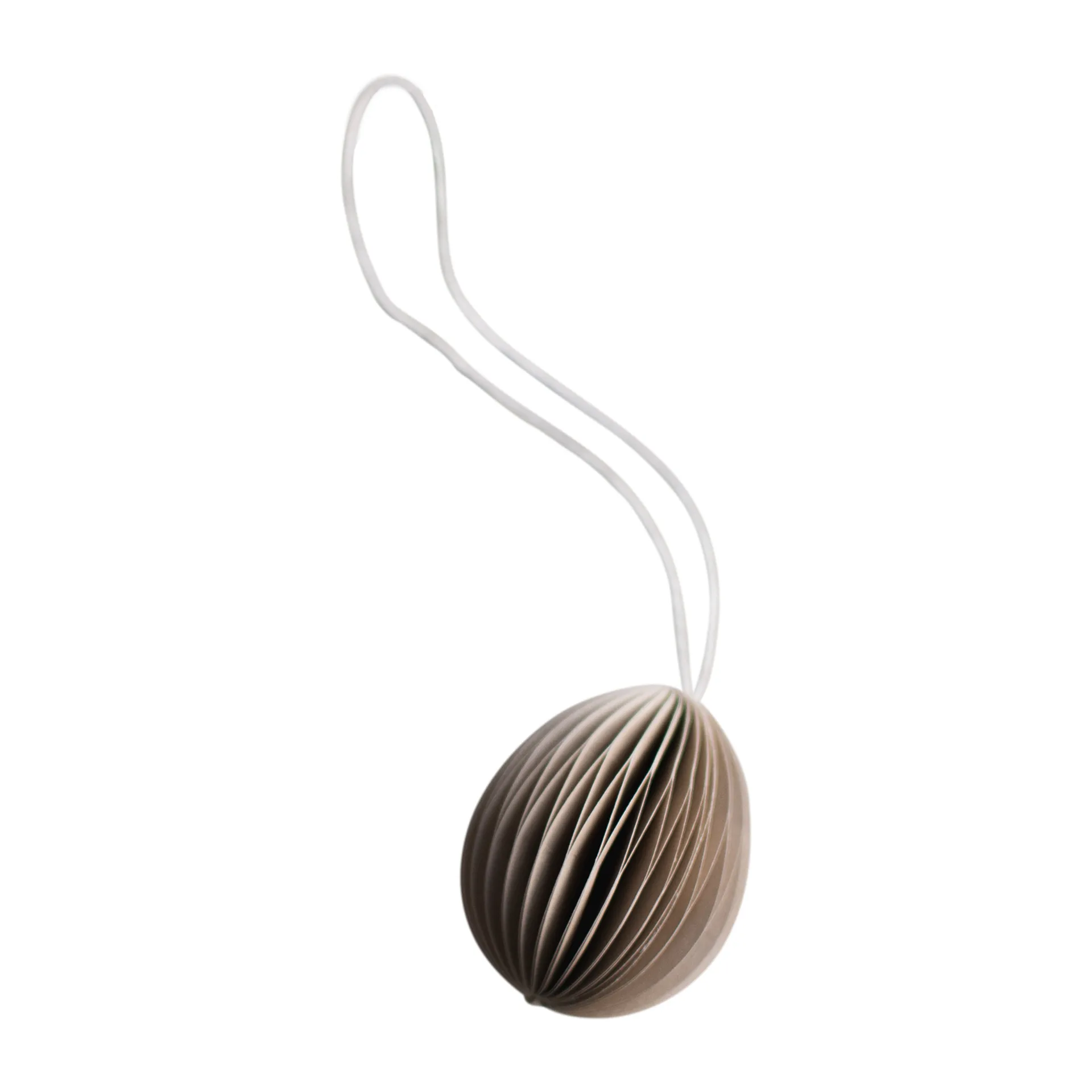 Ovoid paper Easter decoration small 4 cm, Sand DBKD