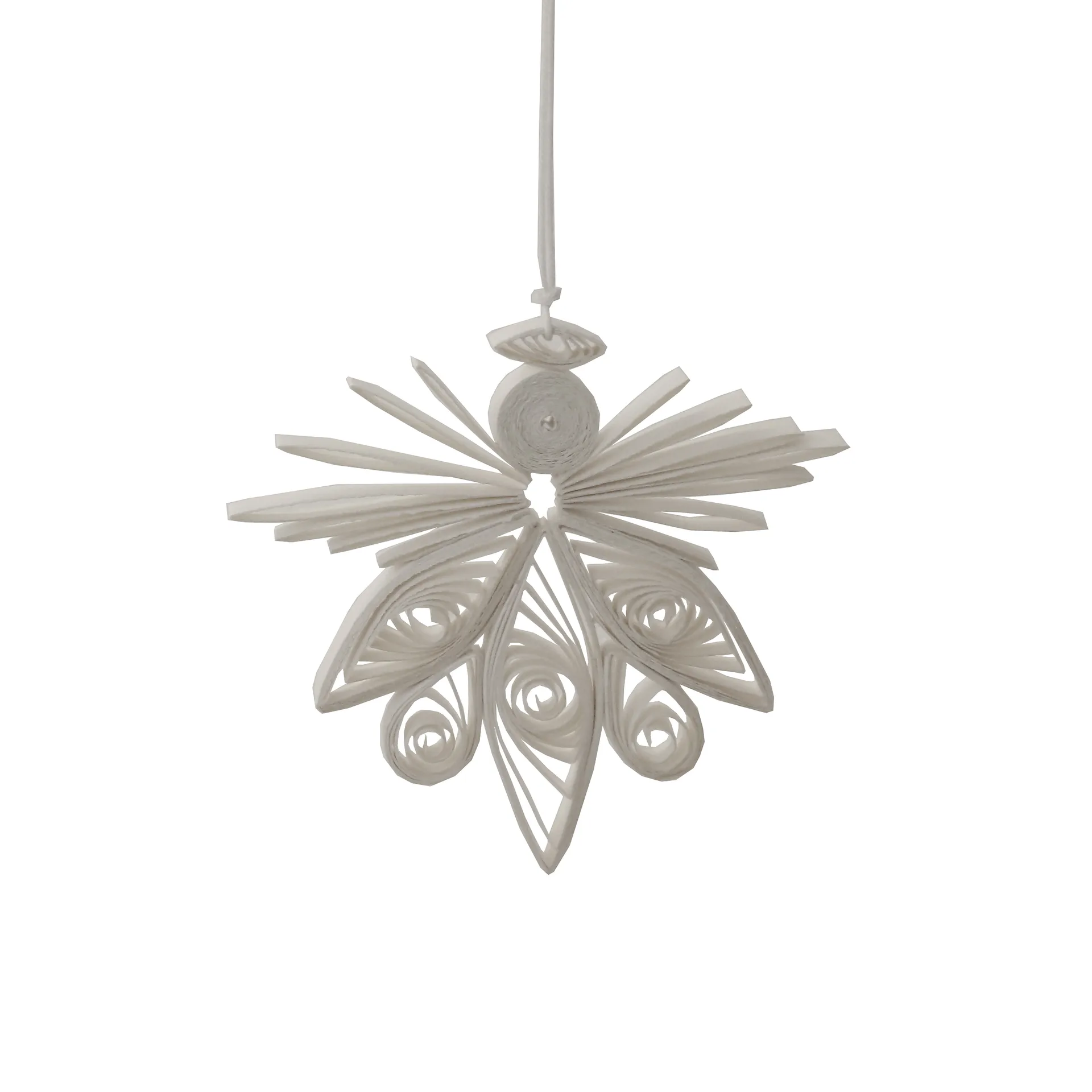 Paper Angel Christmas ornament, white DBKD
