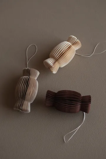 Paper Candy Christmas decoration - Beige - DBKD