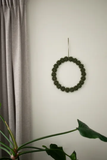 Paper flake wreath decoration wreath Ø35 cm - Green - DBKD