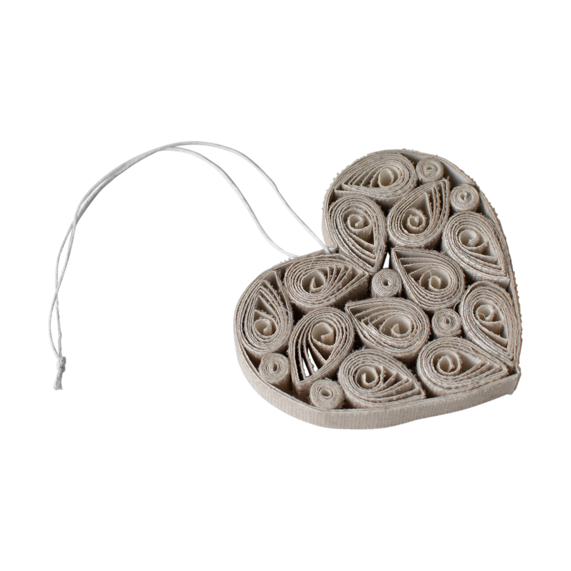 Paper heart 8 cm, Cream DBKD
