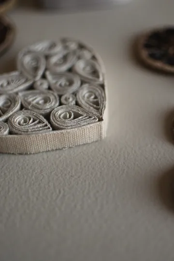Paper heart 8 cm - Cream - DBKD