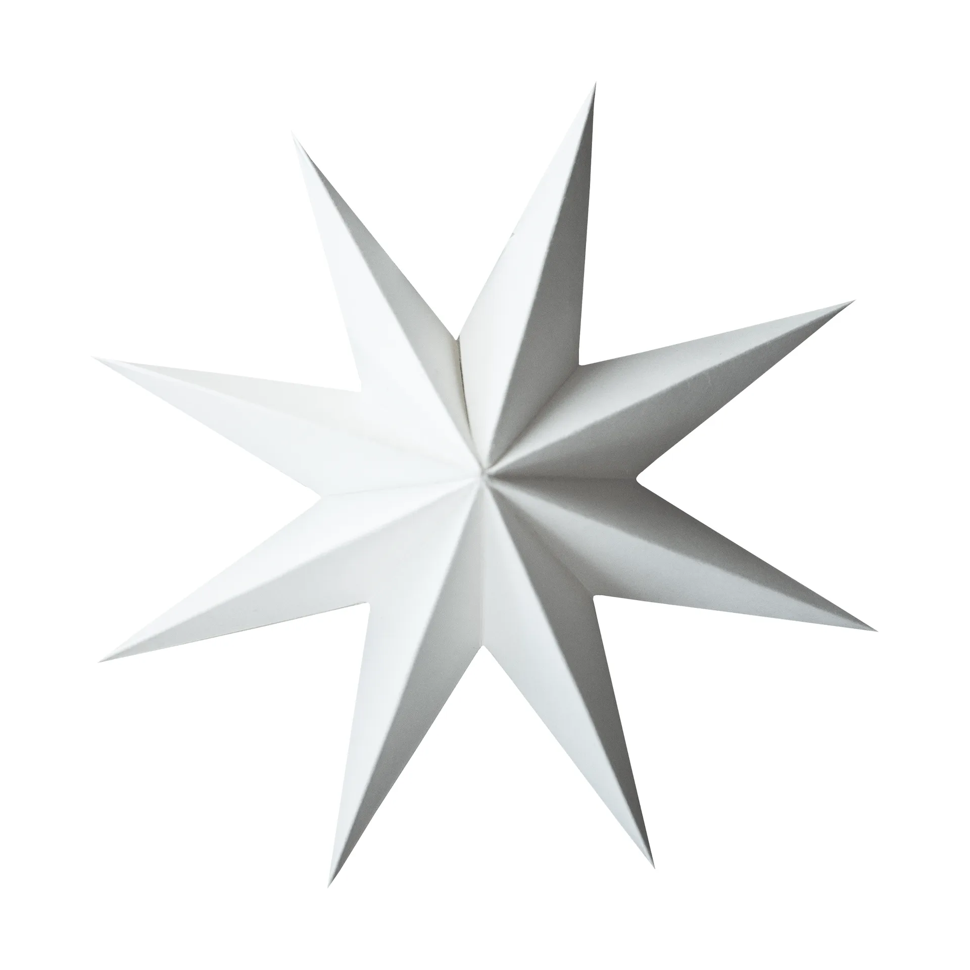 Paper winter star hanging decoration, White, large, Ø19 cm DBKD