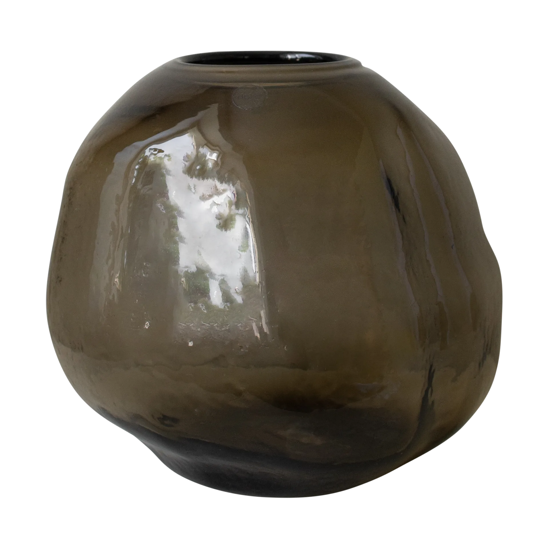 Pebble vase brown, Large Ø28 cm DBKD