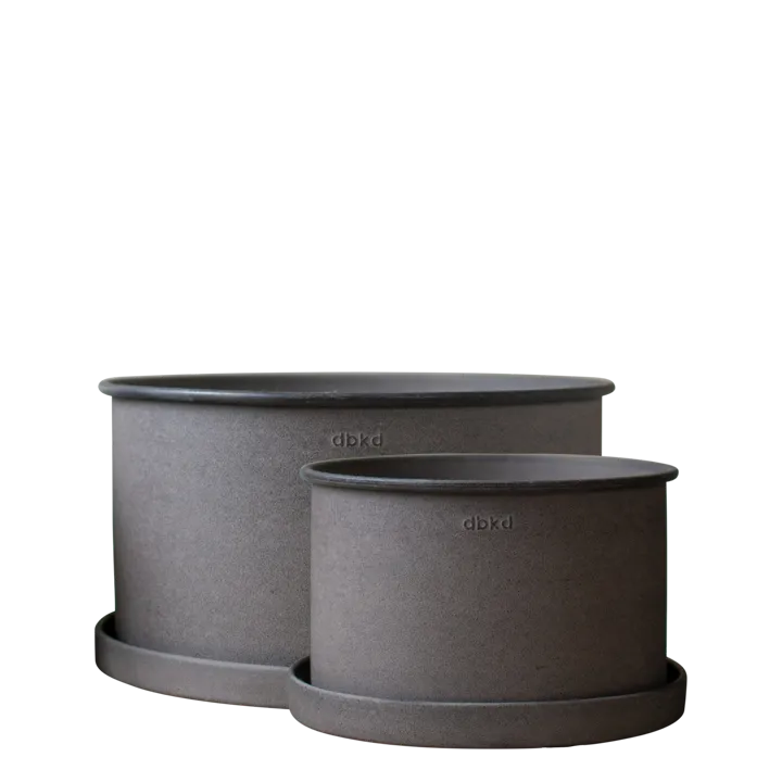 Plant pot with Saucer 2-pack - Brown - DBKD