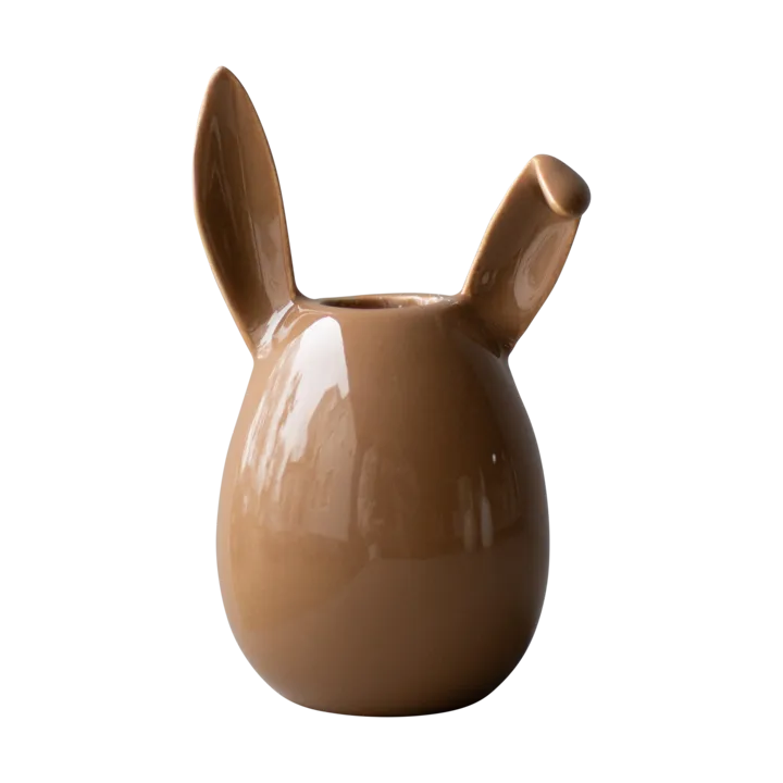 Rabbit candlestick 13 cm - Shiny nougat - DBKD