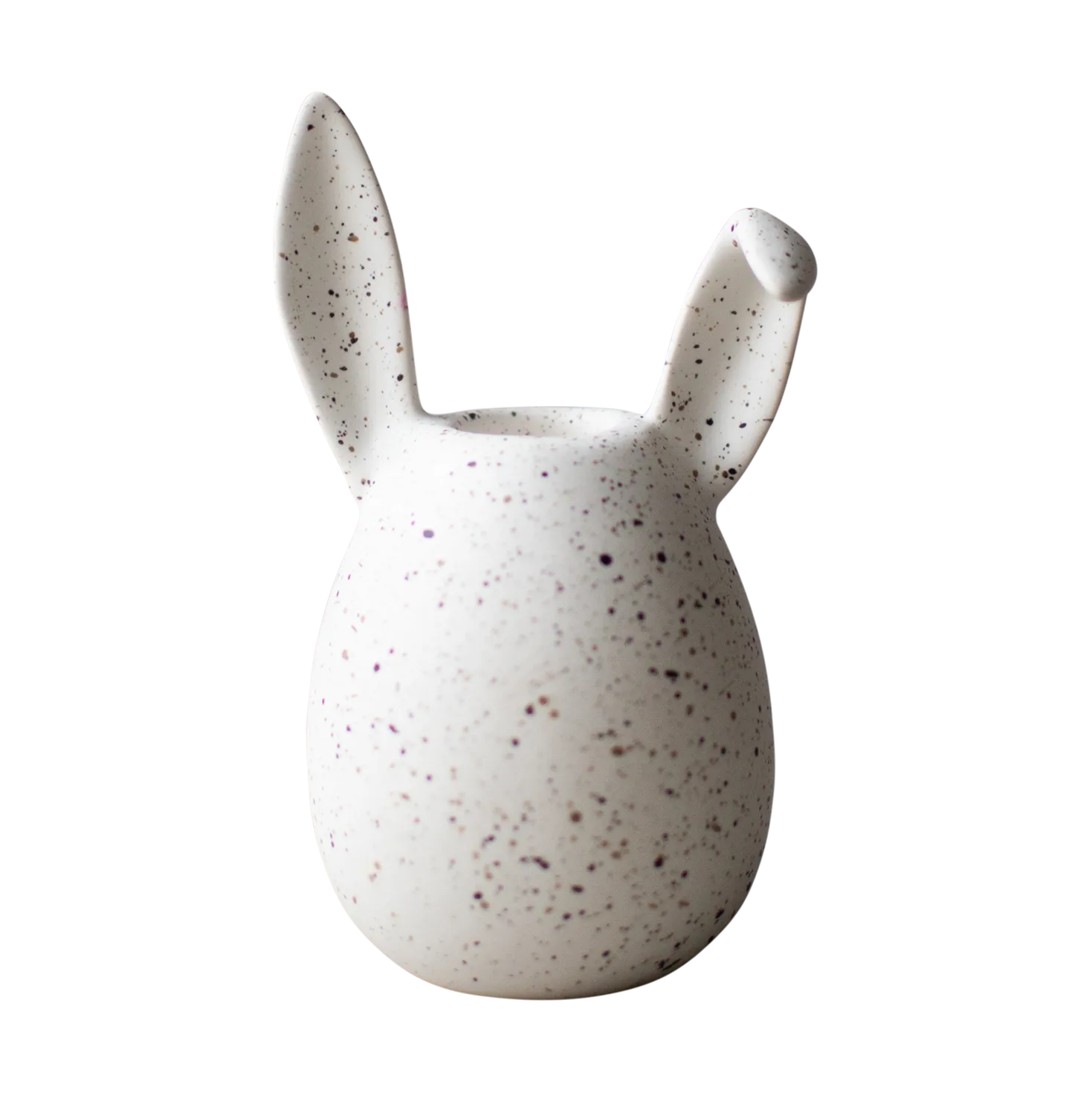 Rabbit candlestick 13 cm, White dot DBKD
