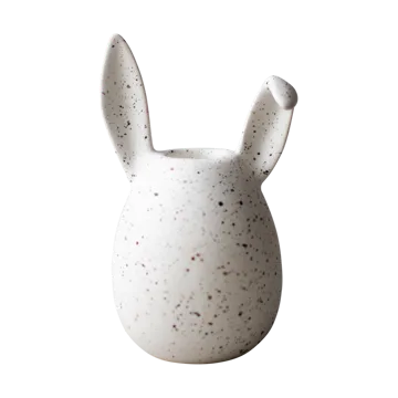 Rabbit candlestick 13 cm - White dot - DBKD