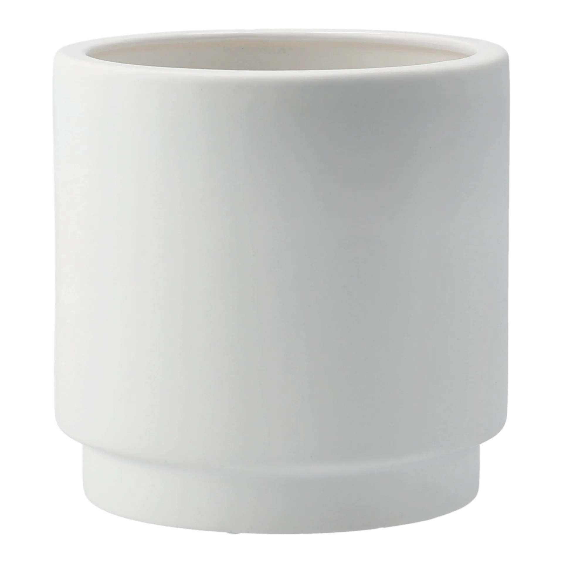 Solid flower pot white, medium Ø16 cm DBKD