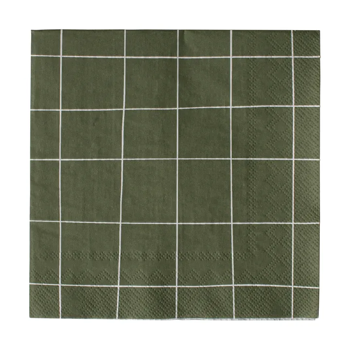 Square paper napkin 33x33 cm 20-pack - Green - DBKD