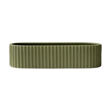 Stripe candle holder 30 cm - Green - DBKD