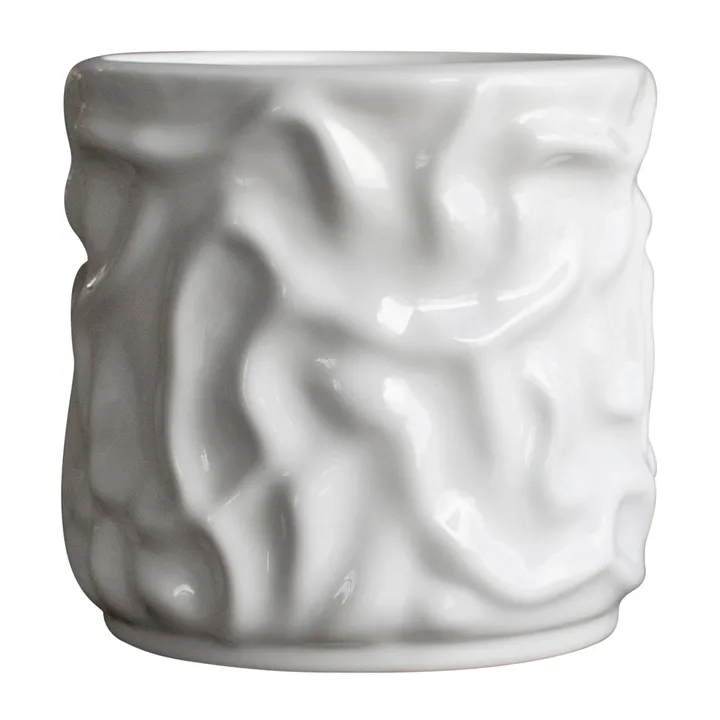 Swoon flower pot Ø15 cm - Shiny white - DBKD