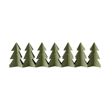 Tree in a row decoration - Green, 7x60 cm - DBKD