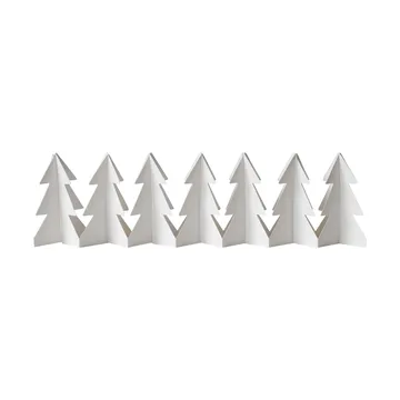 Tree in a row decoration - White, 7x60 cm - DBKD